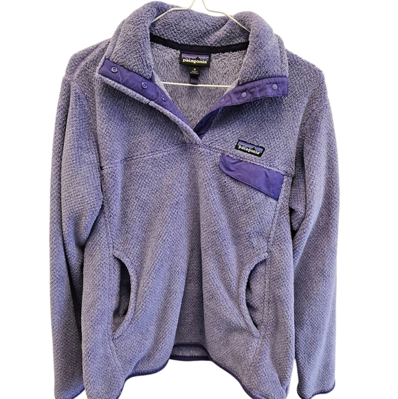 Patagonia Purple Snap Fleece Pullover Top Womens - Picture 7 of 7